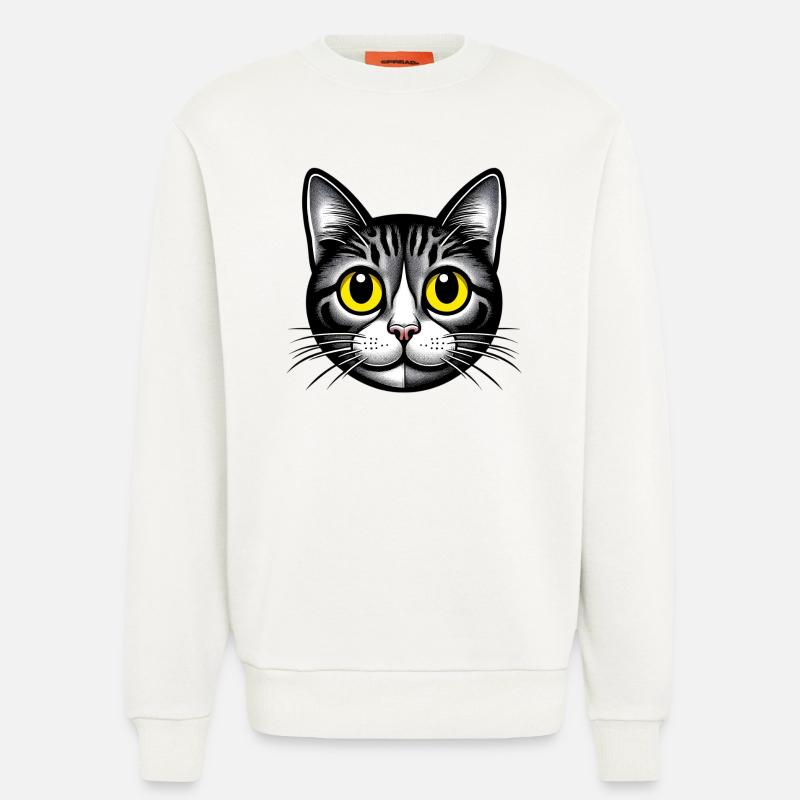 Katze - Sweatshirt - made by SPREAD  - OFF WHITE