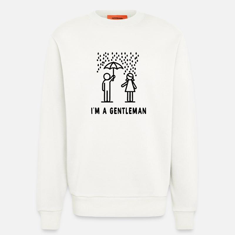 Ich bin ein Gentleman - Sweatshirt - made by SPREAD  - OFF WHITE
