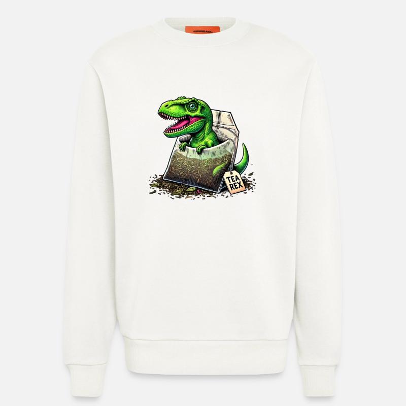 Tea Rex T-Rex Dinosaurier - Sweatshirt - made by SPREAD  - OFF WHITE