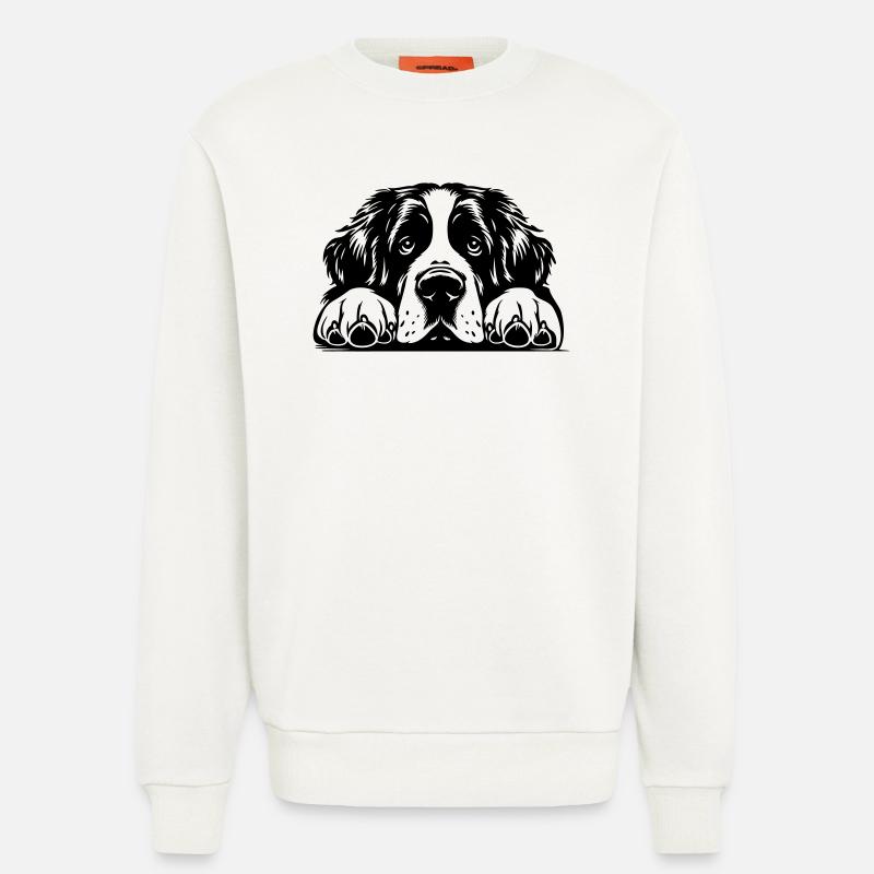 Bernhardiner Kopf mit Pfoten - Sweatshirt - made by SPREAD  - OFF WHITE