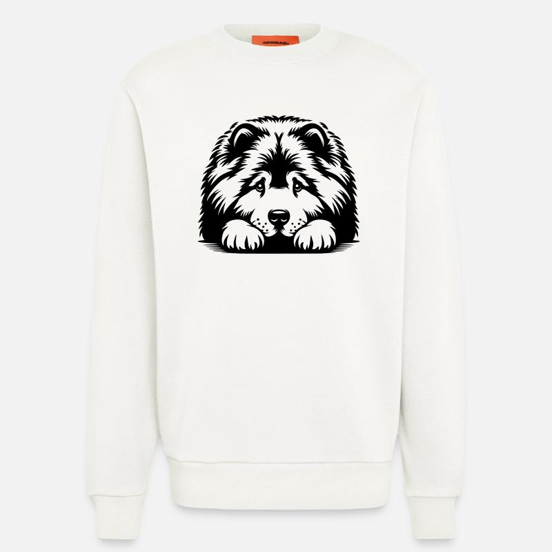 Chow Chow Kopf mit Pfoten - Sweatshirt - made by SPREAD  - OFF WHITE