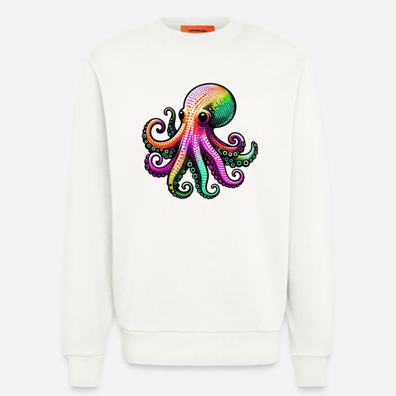 Octopus - Sweatshirt - made by SPREAD - OFF WHITE