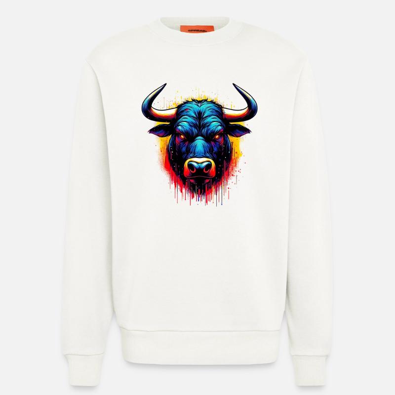 Bull - Sweatshirt - made by SPREAD  - OFF WHITE