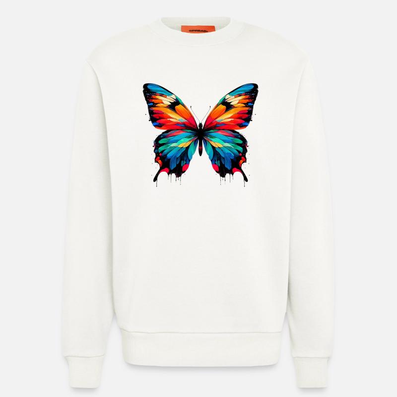 Schmetterling - Sweatshirt - made by SPREAD - OFF WHITE