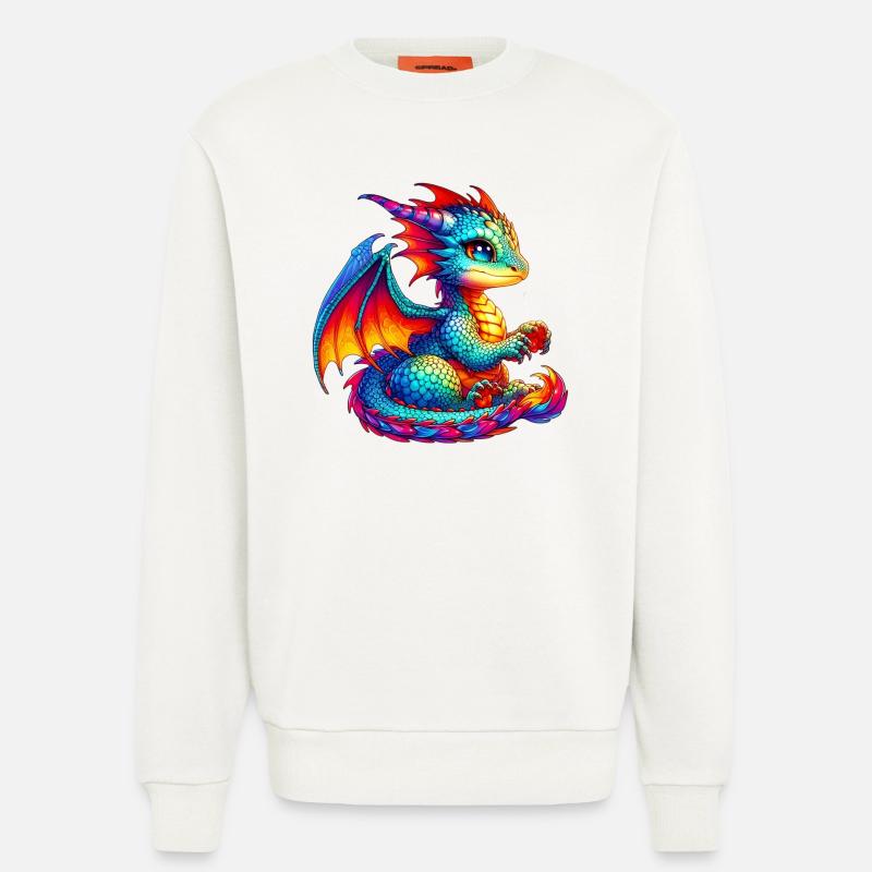 Drache - Sweatshirt - made by SPREAD - OFF WHITE