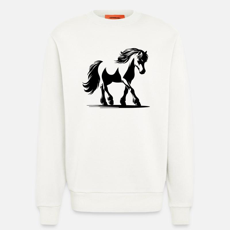 Pferd Deutsches Reitpony - Sweatshirt - made by SPREAD  - OFF WHITE