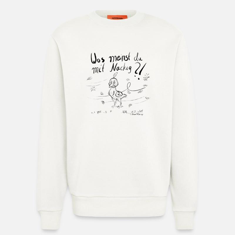 Ein Mausender Vogel im Herbstwind - Sweatshirt - made by SPREAD - OFF WHITE
