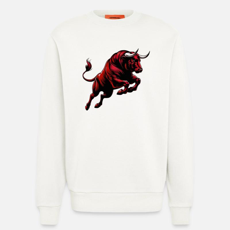 Bull - Sweatshirt - made by SPREAD  - OFF WHITE