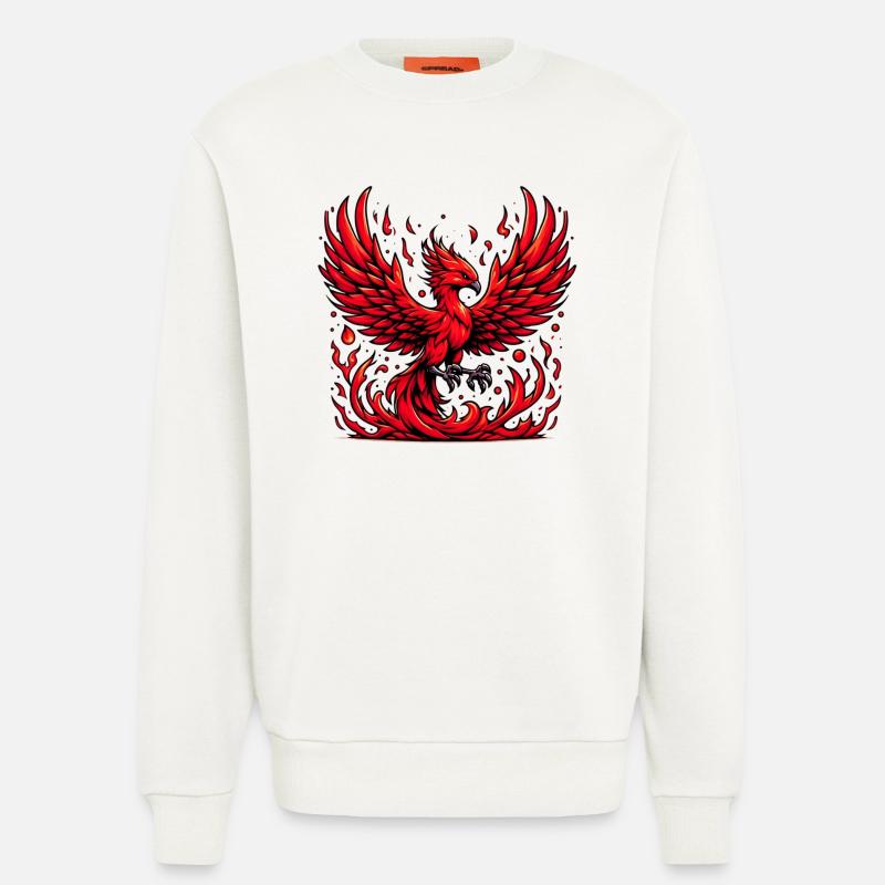Roter Phönix - Sweatshirt - made by SPREAD  - OFF WHITE