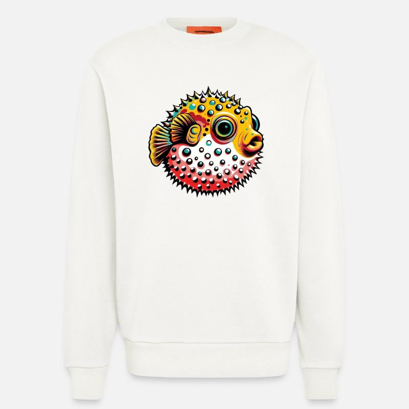 Kugelfisch - Sweatshirt - made by SPREAD  - OFF WHITE