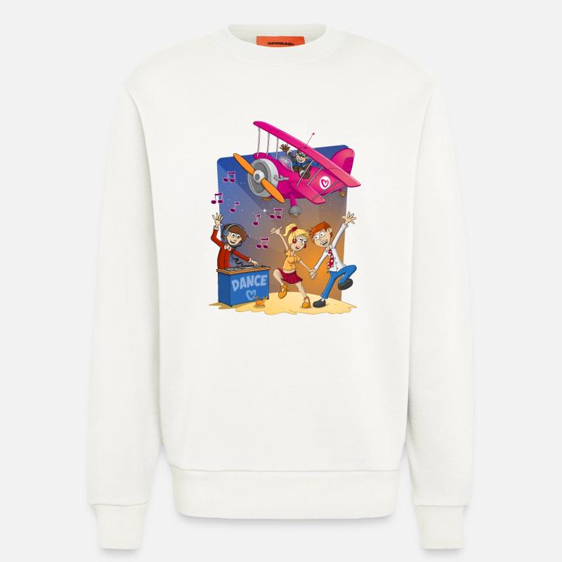 Dance, dance, dance, cheerful image - Sweatshirt - made by SPREAD - OFF WHITE