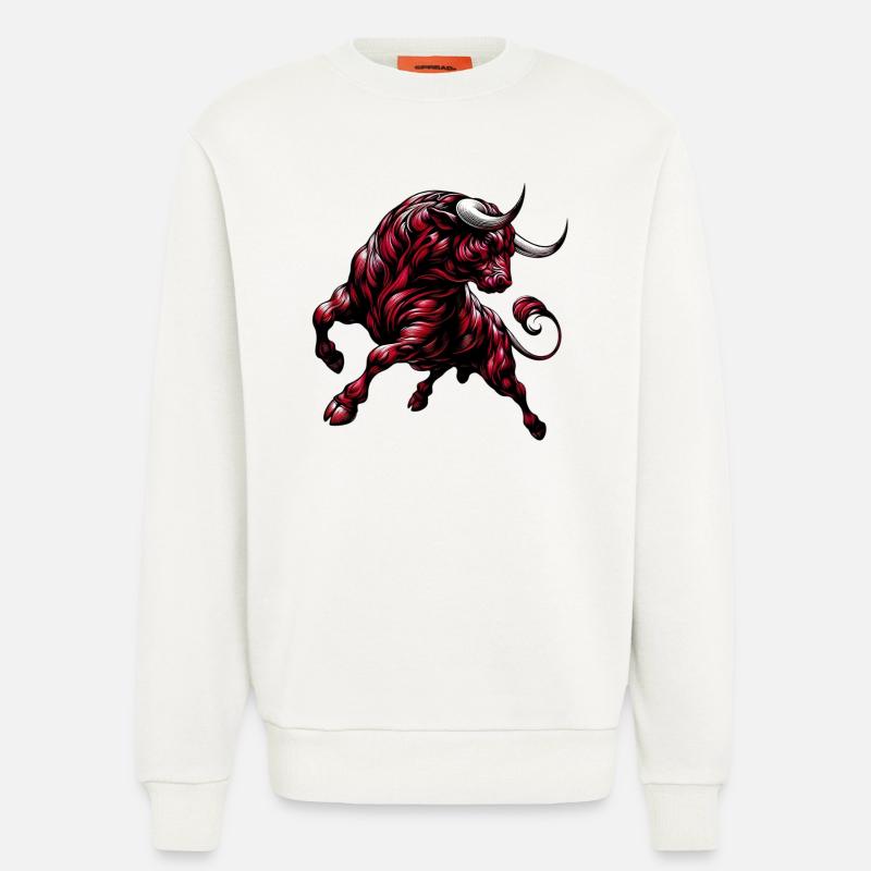 Bull - Sweatshirt - made by SPREAD  - OFF WHITE