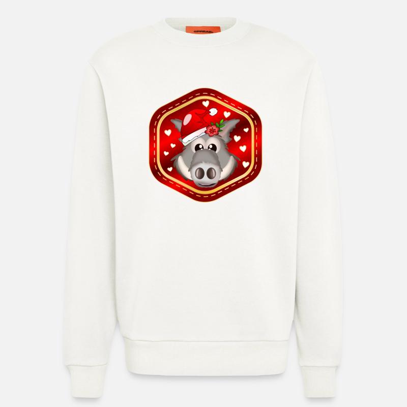 WEIHNACHTSGESCHENKE WILDSCHWEINE - Sweatshirt - made by SPREAD  - OFF WHITE