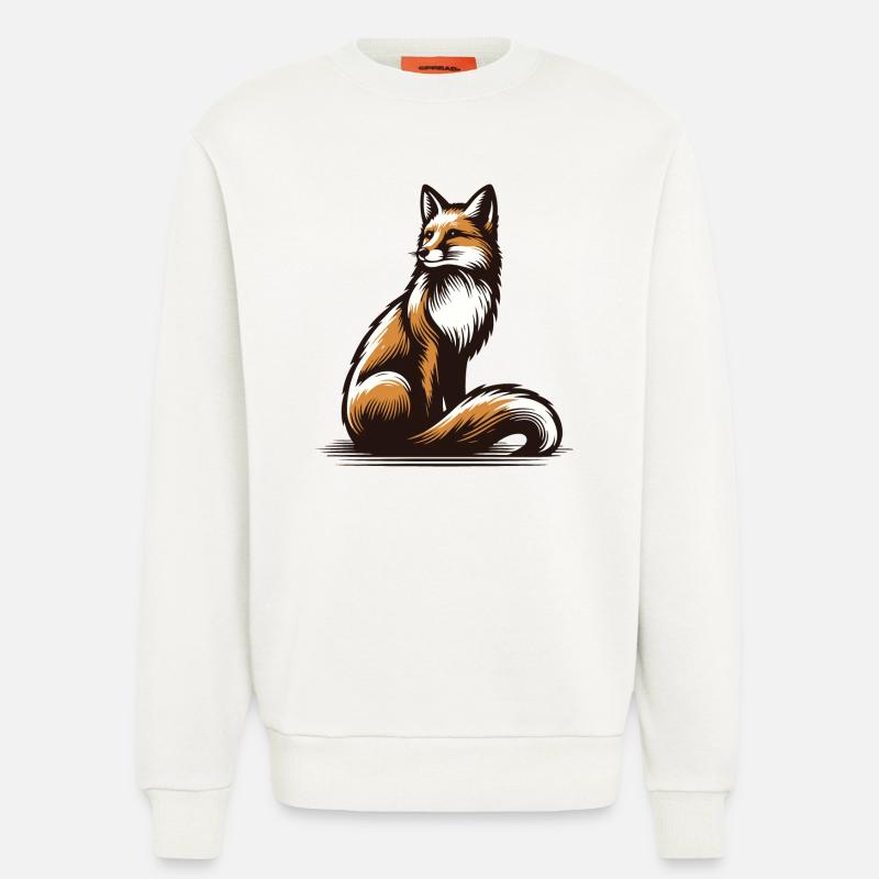 Fox - Sweatshirt - made by SPREAD  - OFF WHITE