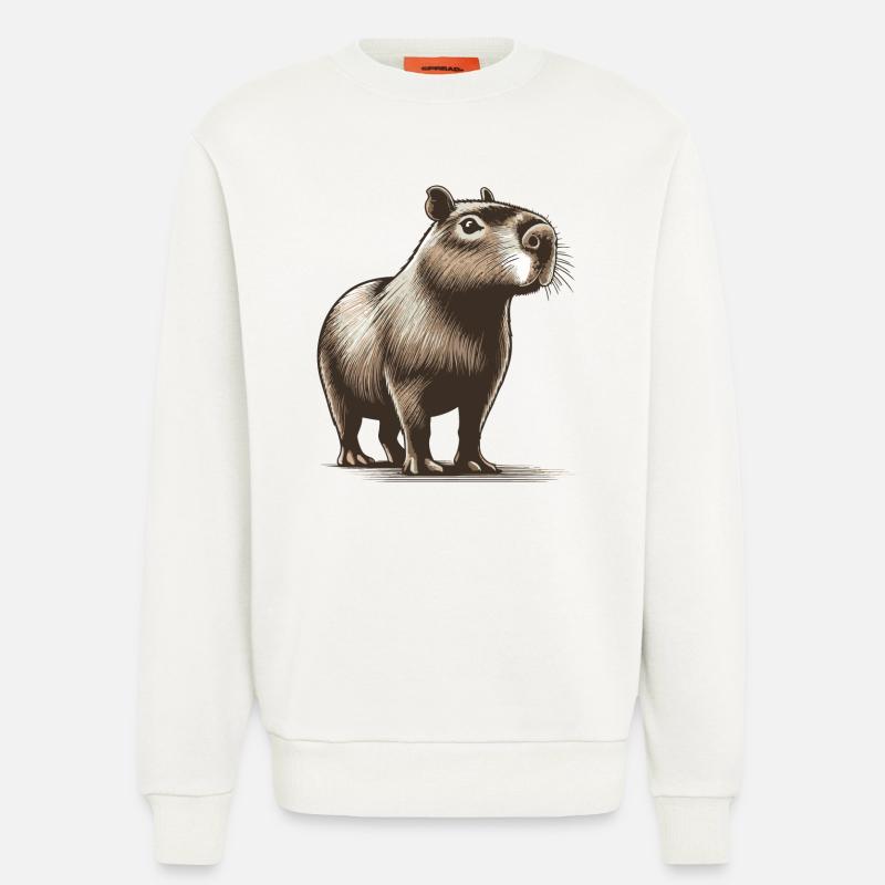 Capybara - Sweatshirt - made by SPREAD  - OFF WHITE