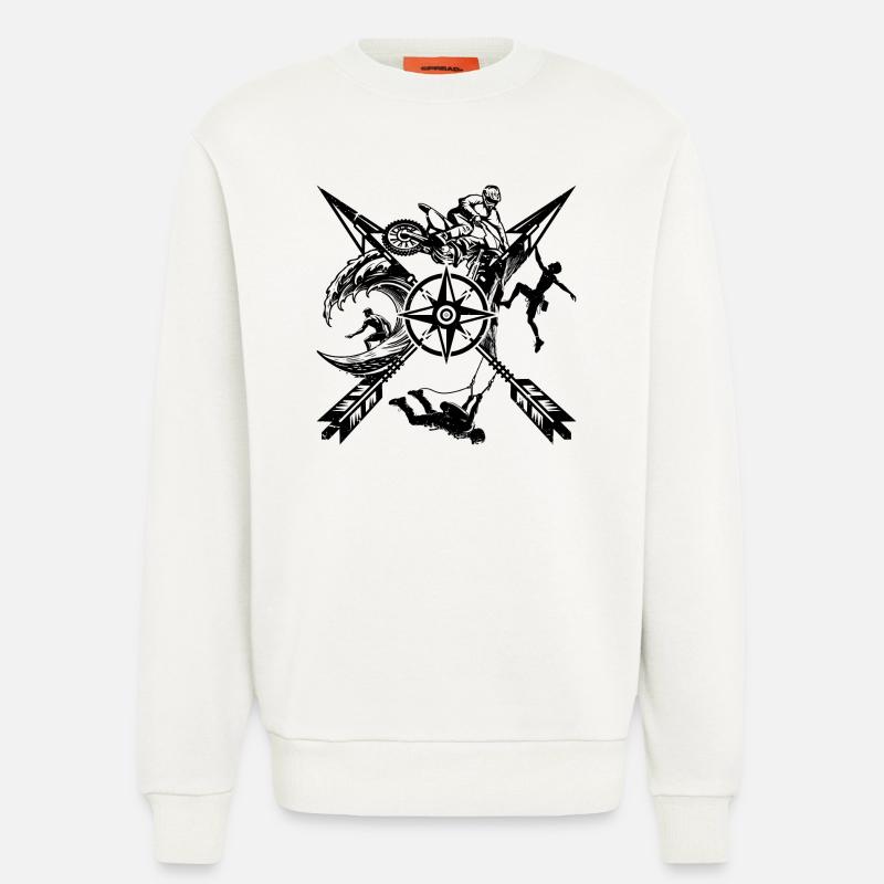 Bitte laden Sie das Designbild hoch - Sweatshirt - made by SPREAD  - OFF WHITE