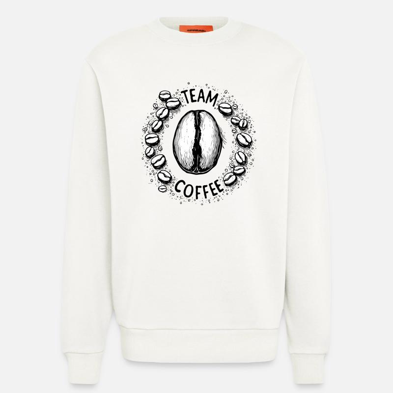 Team Coffee , Team Kaffee, Kaffee Lover - Sweatshirt - made by SPREAD  - OFF WHITE