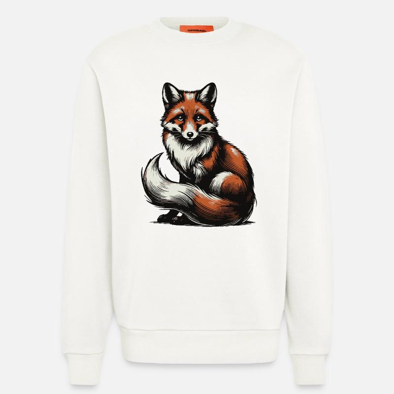 Fuchs - Sweatshirt - made by SPREAD - OFF WHITE