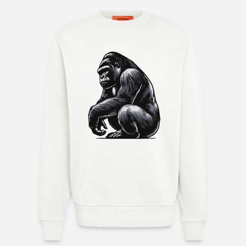 Gorilla - Sweatshirt - made by SPREAD  - OFF WHITE