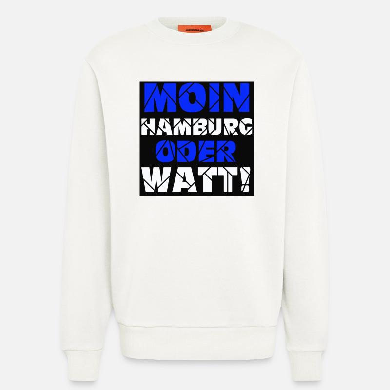 Hamburg , Moin oder watt (25) - Sweatshirt - made by SPREAD  - OFF WHITE
