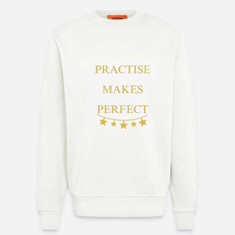 Practise makes perfect - Sweatshirt - made by SPREAD  - OFF WHITE