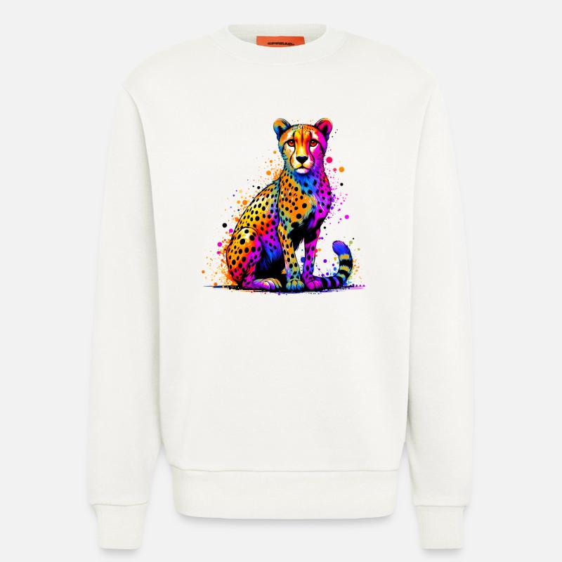 Guépard - Sweat bio décontracté fabriqué en UE - OFF WHITE