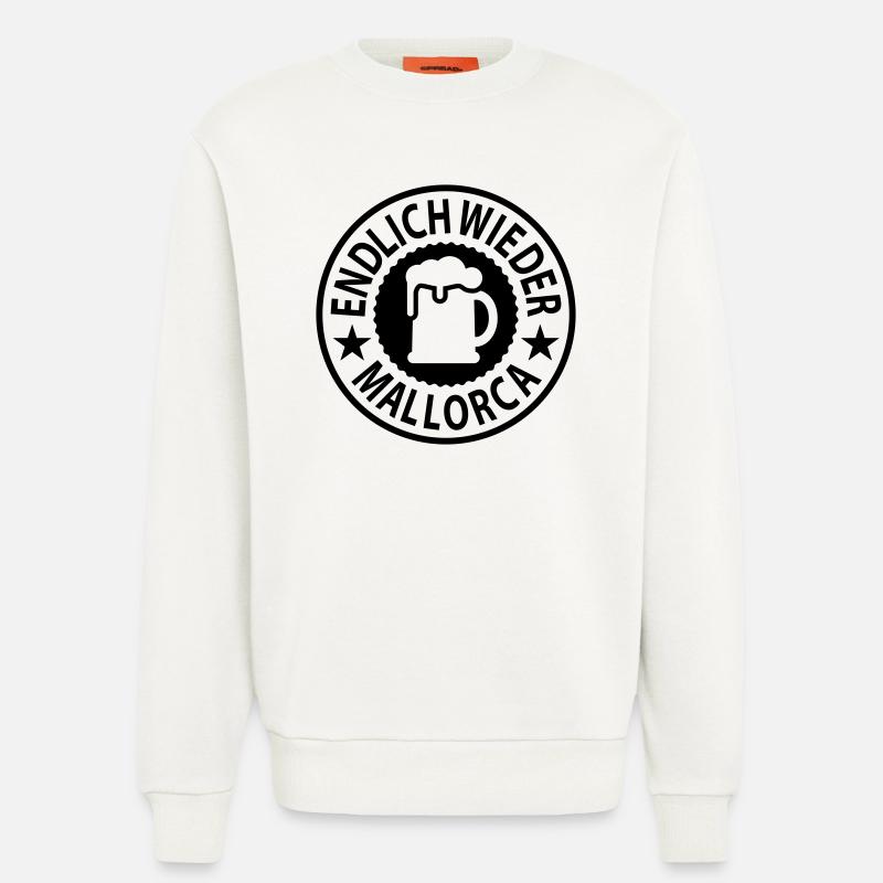 Endlich wieder Mallorca Bier - Sweatshirt - made by SPREAD - OFF WHITE