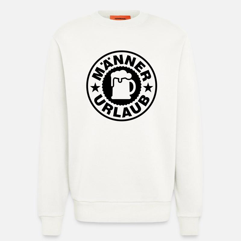 Männer Urlaub Bier - Sweatshirt - made by SPREAD  - OFF WHITE