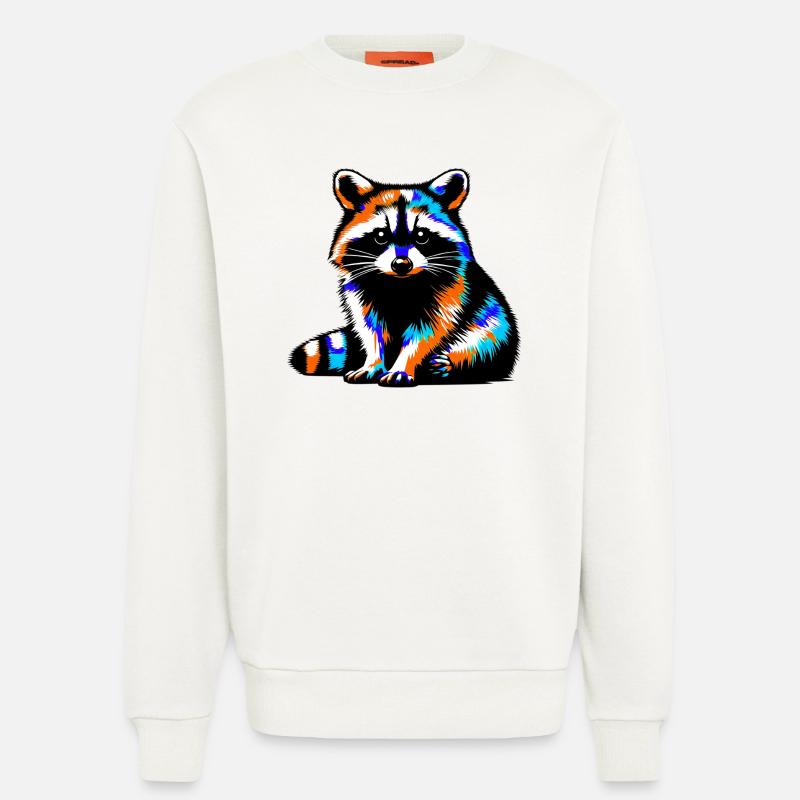 Waschbär - Sweatshirt - made by SPREAD  - OFF WHITE