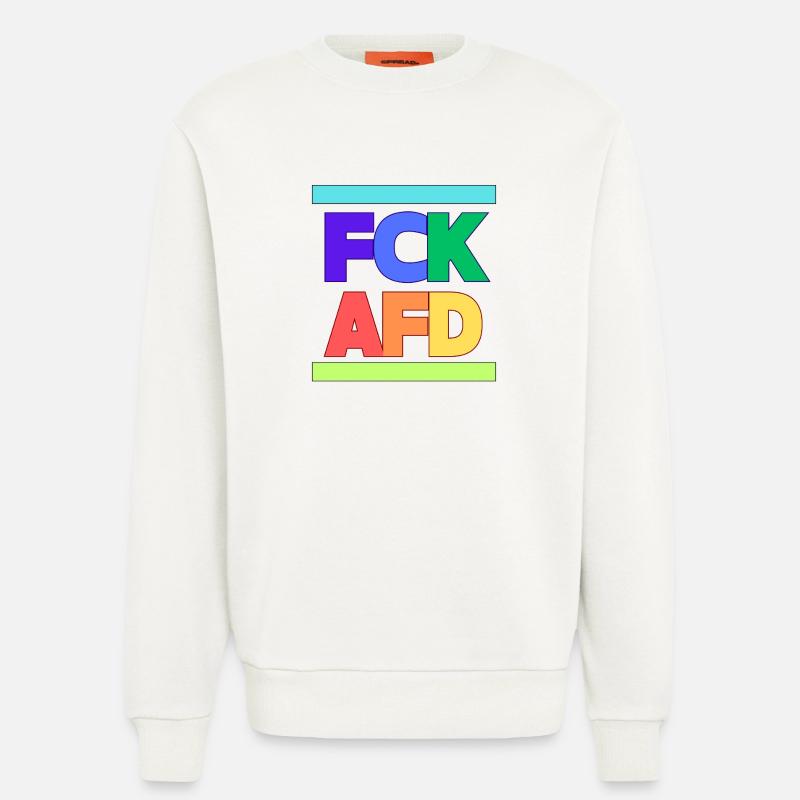 FCK AFD - Sweatshirt - made by SPREAD  - OFF WHITE