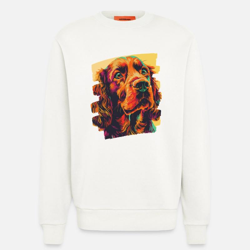 Cocker Spaniel - Sweatshirt - made by SPREAD  - OFF WHITE