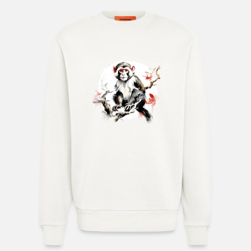 Chinesisches Sternzeichen Affe - Sweatshirt - made by SPREAD - OFF WHITE