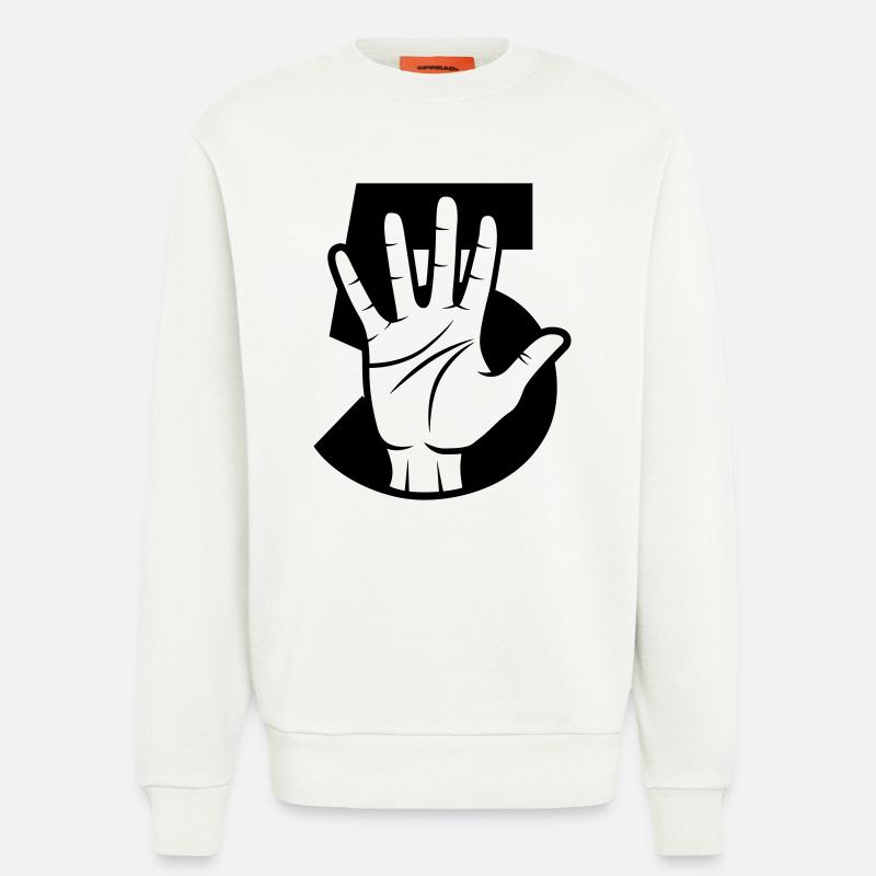 Gib mir 5 - schlag ein - Sweatshirt - made by SPREAD  - OFF WHITE
