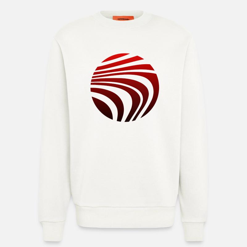 Psychedelic Pattern Red Black Gradient - Sweatshirt - made by SPREAD  - OFF WHITE