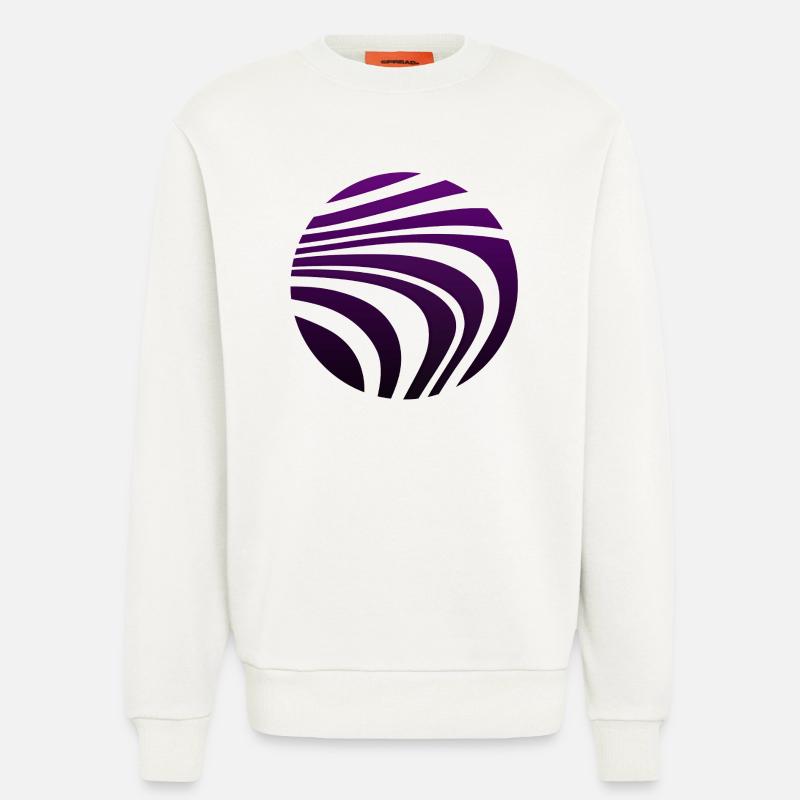 Psychedelic Pattern Violet Gradient - Sweatshirt - made by SPREAD  - OFF WHITE