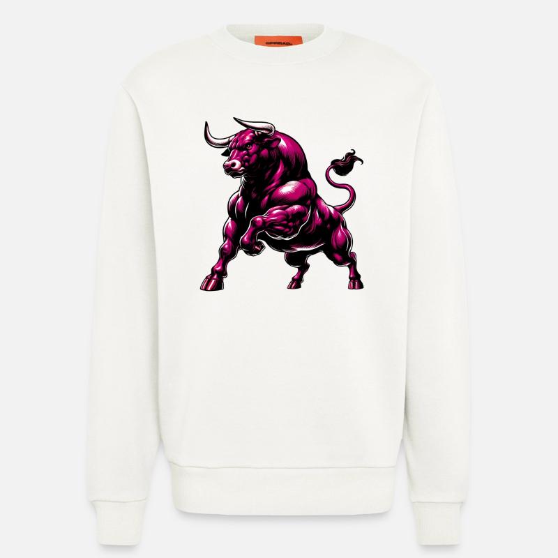 Bull - Sweatshirt - made by SPREAD  - OFF WHITE