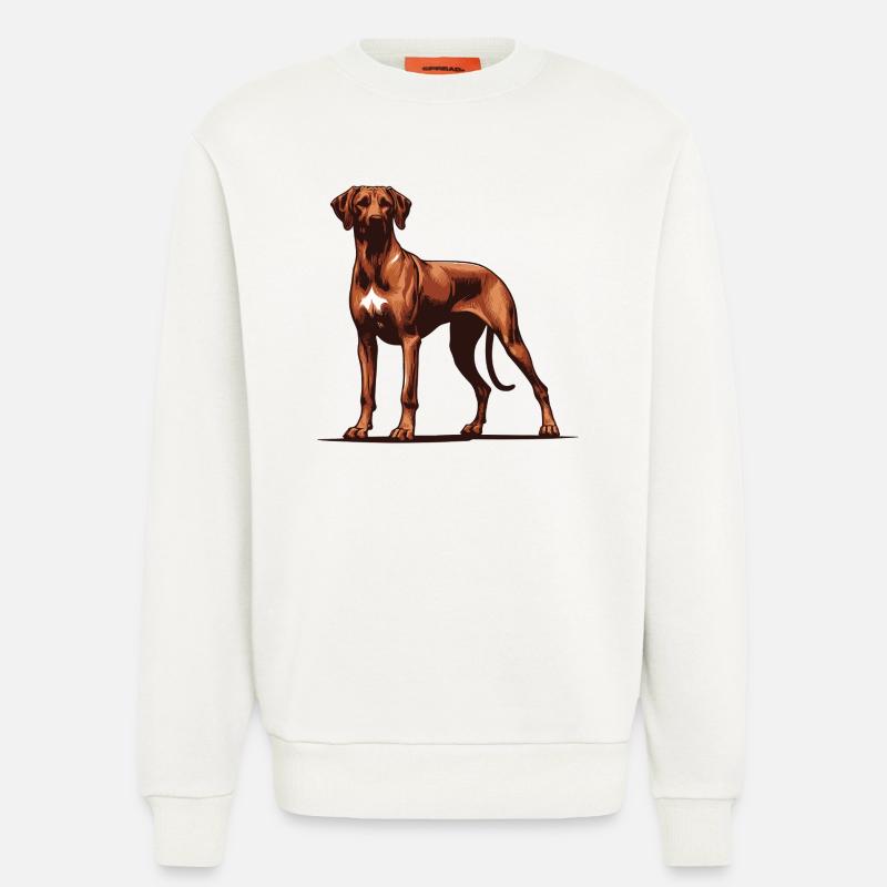 Rhodesian Ridgeback - Sweatshirt - made by SPREAD  - OFF WHITE
