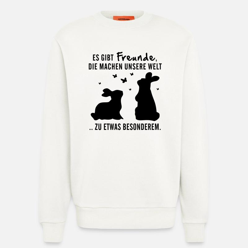 Freunde Hasen Leben - Sweatshirt - made by SPREAD  - OFF WHITE