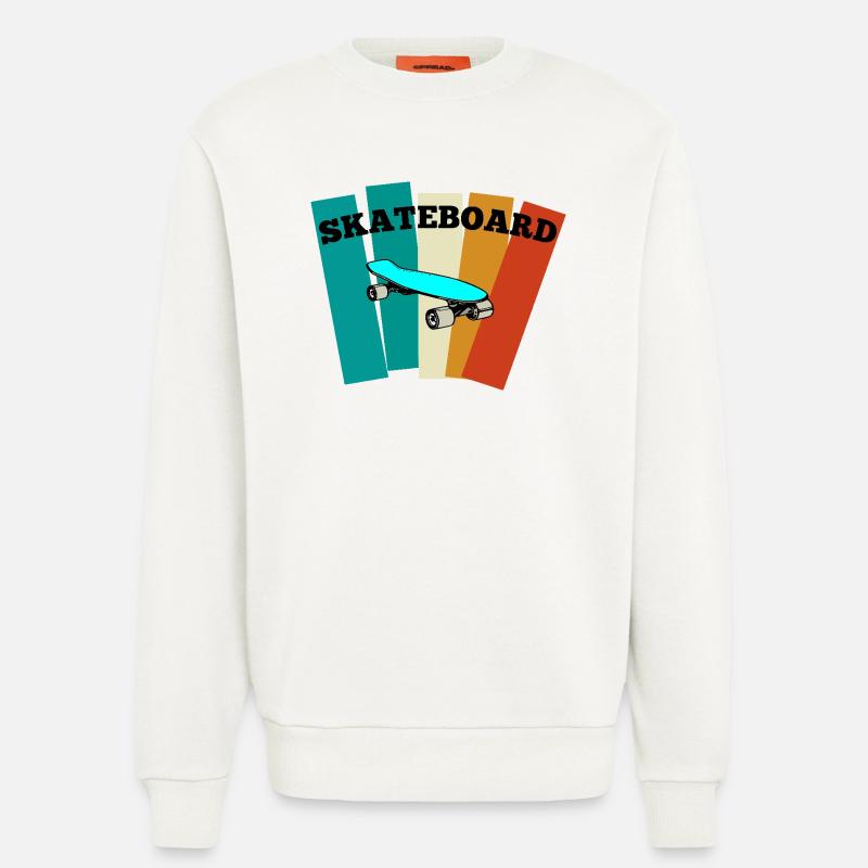 Skateboard - Sweatshirt - made by SPREAD  - OFF WHITE