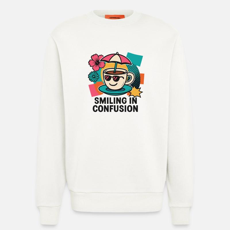Kaffee? Sonne? Hä? - Sweatshirt - made by SPREAD - OFF WHITE