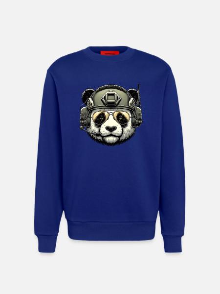 Panda Military Army Design - Sweatshirt - made by SPREAD  - OFF WHITE