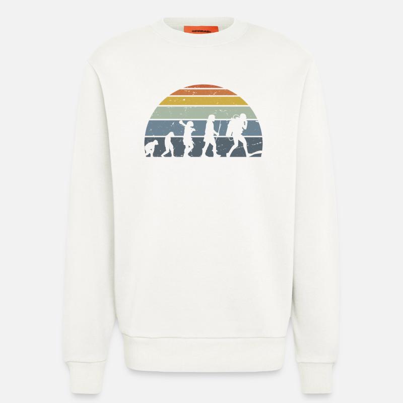 Die Evolution des Silhouettendesigns der Menschheit - Sweatshirt - made by SPREAD  - OFF WHITE