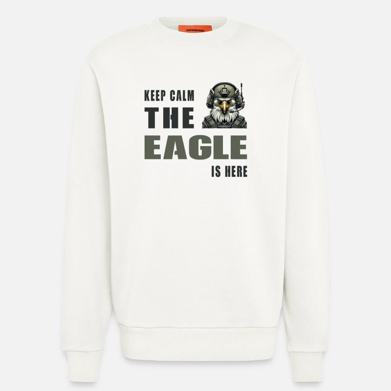 Keep Calm – The Eagle Is Here - Sweatshirt - made by SPREAD  - OFF WHITE