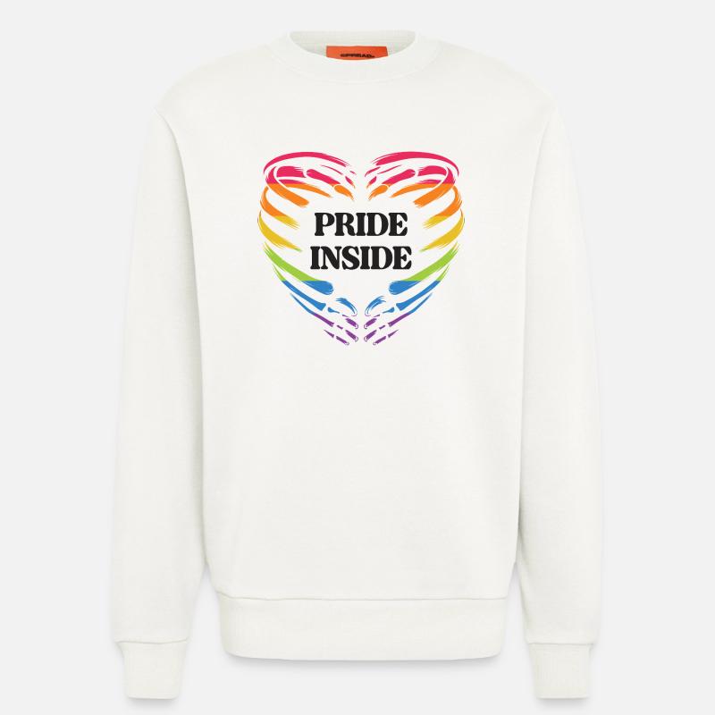 LGBT Pride Monat - Pride Inside - Sweatshirt - made by SPREAD  - OFF WHITE