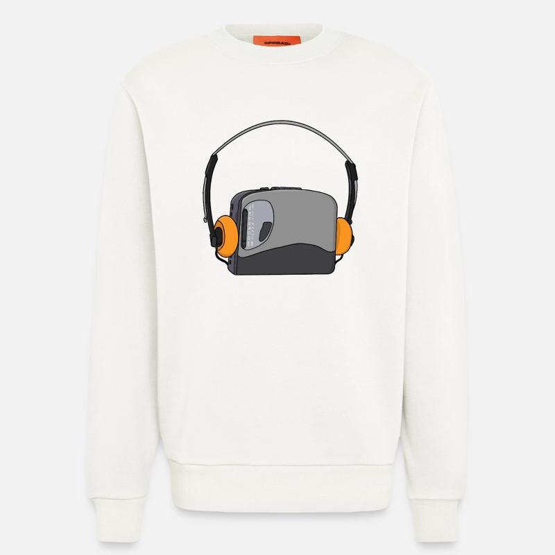 Cool Portable Cassette Audio Player - Sweatshirt - made by SPREAD  - OFF WHITE