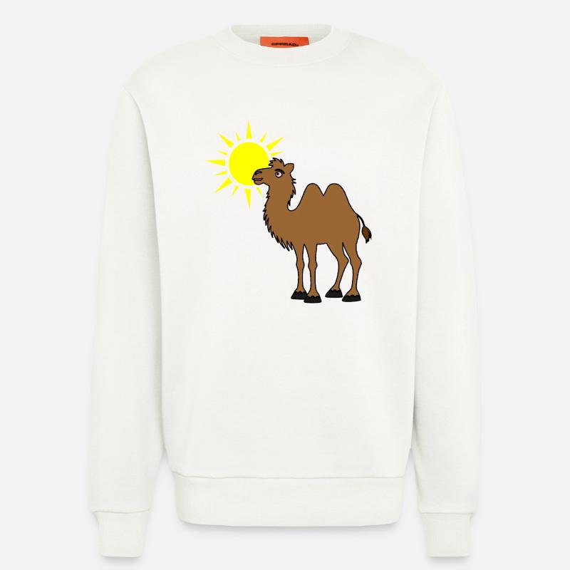Kamel mit Sonne in der Wüste - Sweatshirt - made by SPREAD  - OFF WHITE