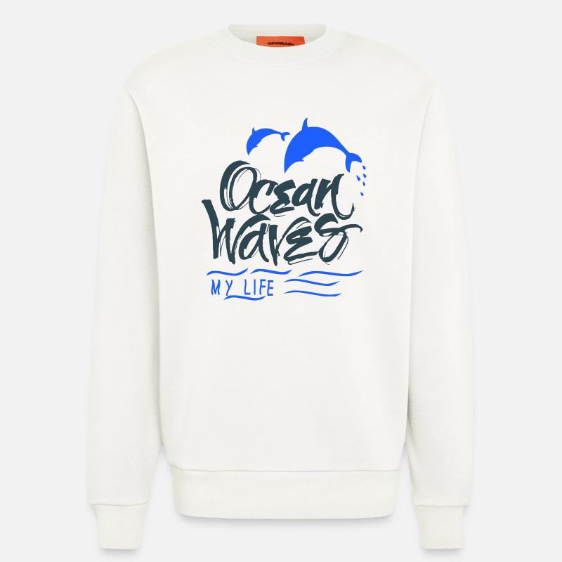 Ocean Delfine - Sweatshirt - made by SPREAD  - OFF WHITE