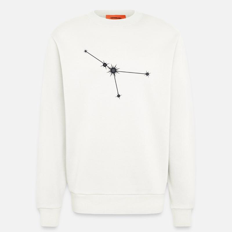Krebs Stern Konstellation Sternzeichen Schwarz & Grau - Sweatshirt - made by SPREAD  - OFF WHITE
