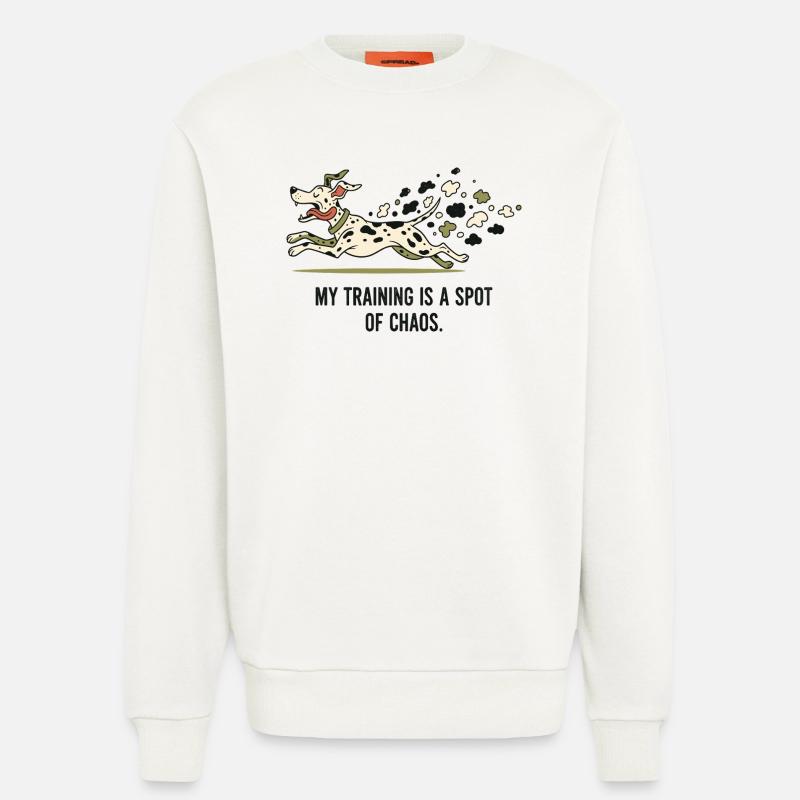 Mein Training ist ein Fleckchen Chaos - Sweatshirt - made by SPREAD  - OFF WHITE