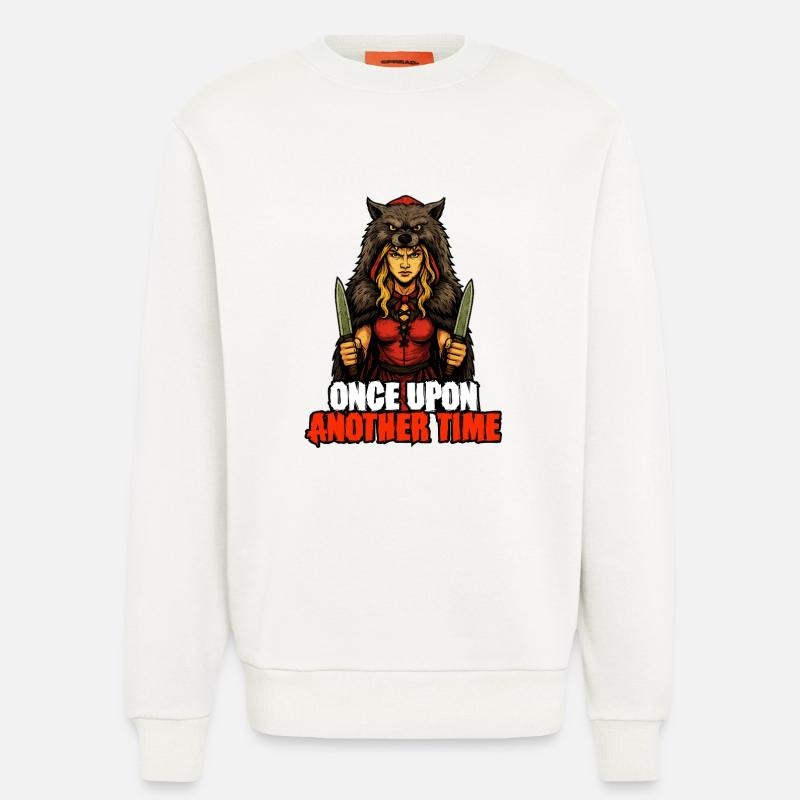 Es war einmal – Rotkäppchen – Humor - Sweatshirt - made by SPREAD  - OFF WHITE